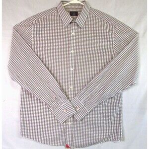 UNTUCKit Dunn Men's Shirt Gray Check Long-Sleeve Large Tall Reg